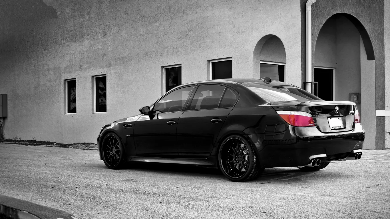 бмв, диски, wheels, black, вид сзади, m5, e60, Bmw, чёрный, здание