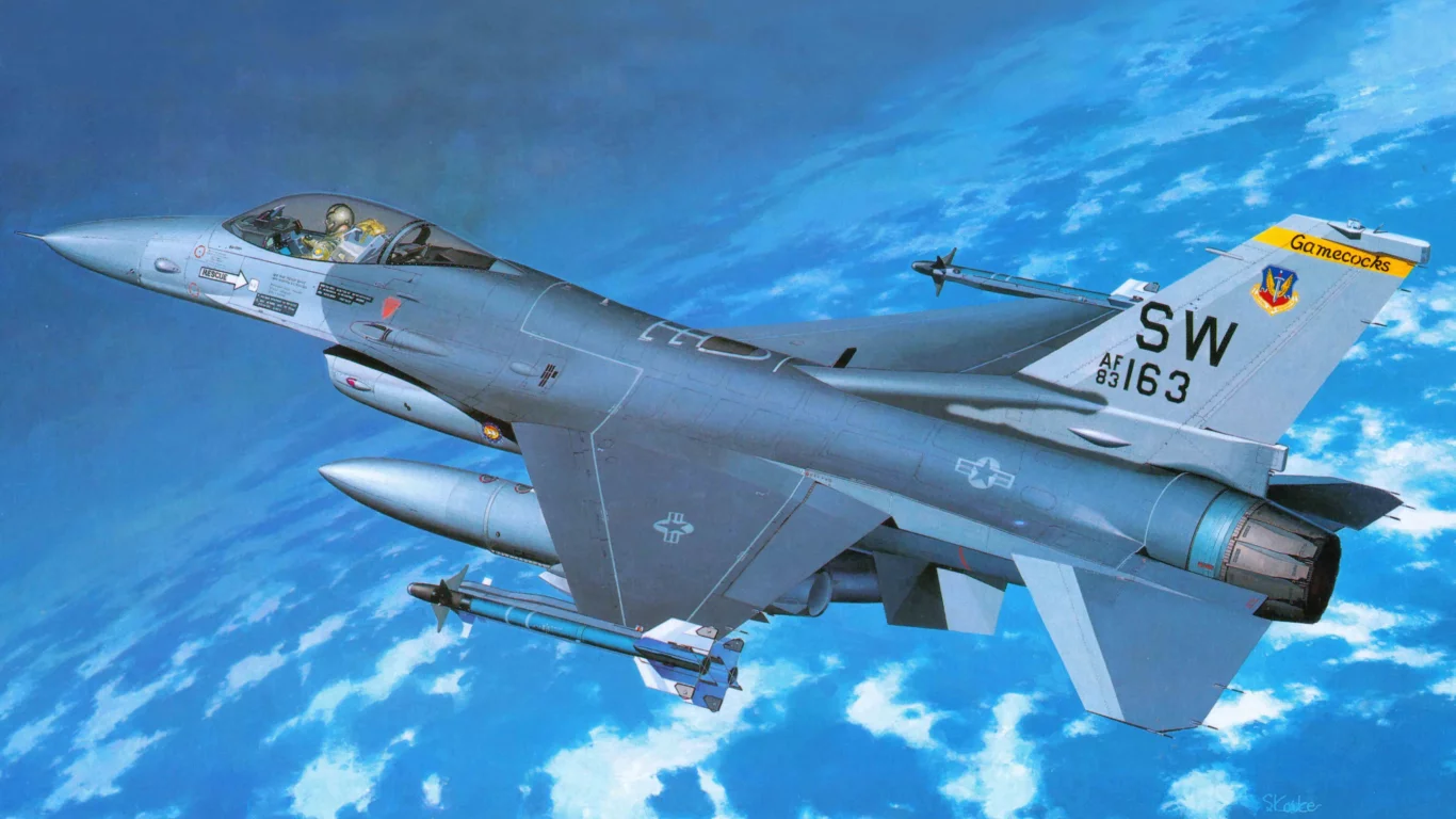 general dynamics, f-16 файтинг фалкон, f-16 fighting falcon, Самолет