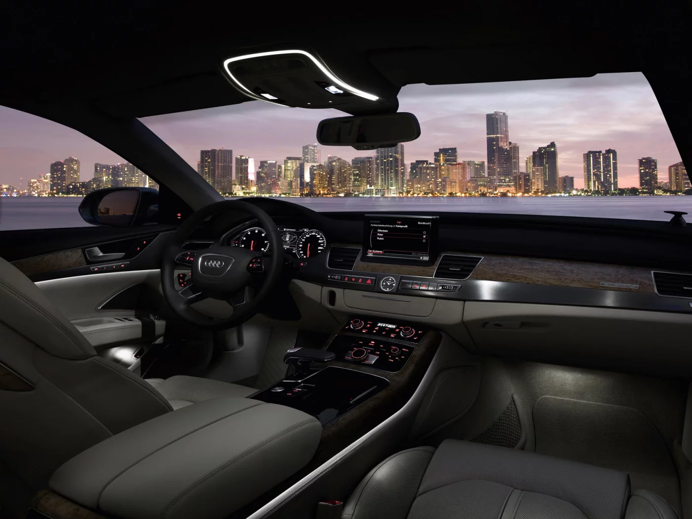 a8 2012, дерево, а8, ауди, a8, темнота, Audi, кожа, салон, город