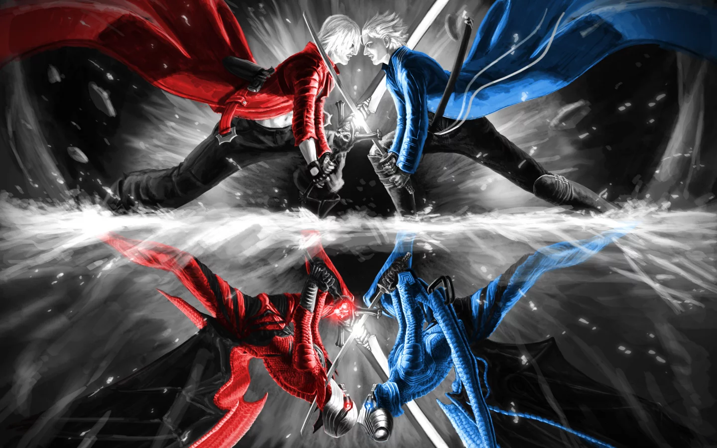 vergil, данте, dante, Devil may cry, демоны