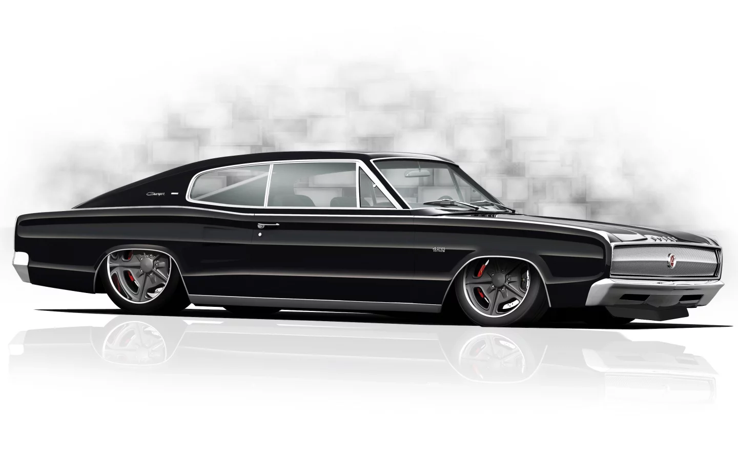 додж, muscle car, тюнинг, рисунок, Dodge charger