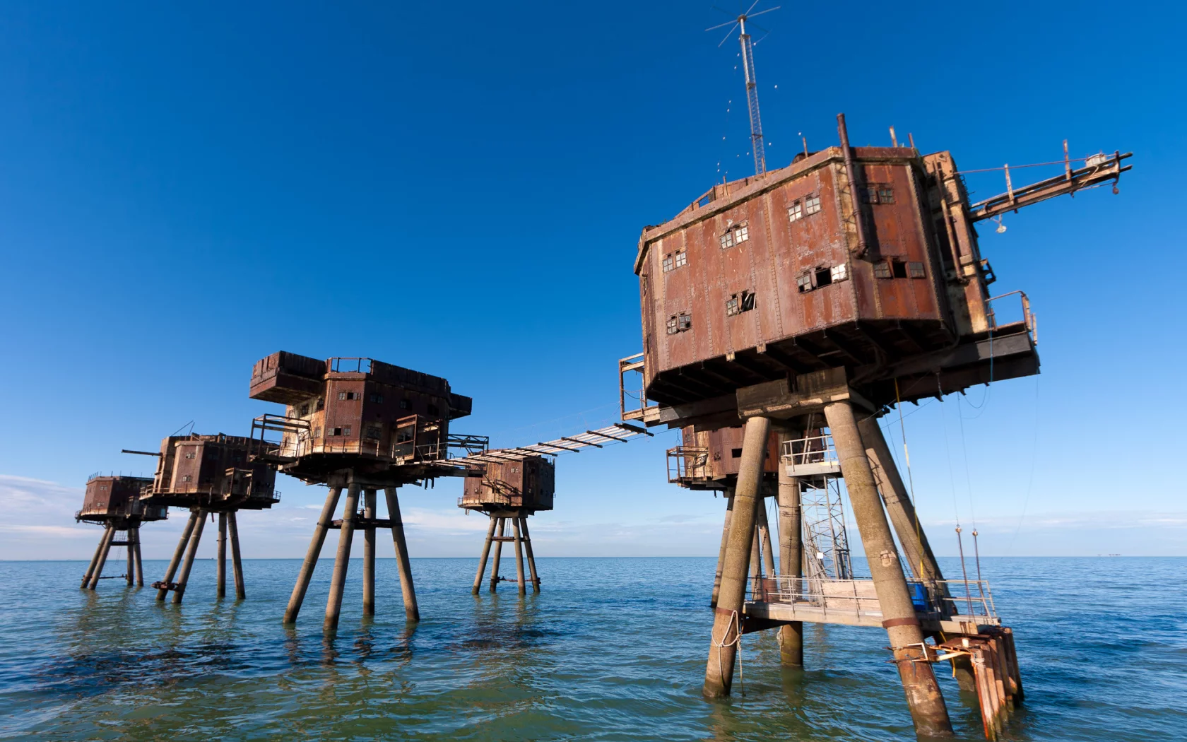 Maunsell army sea forts, море, небо