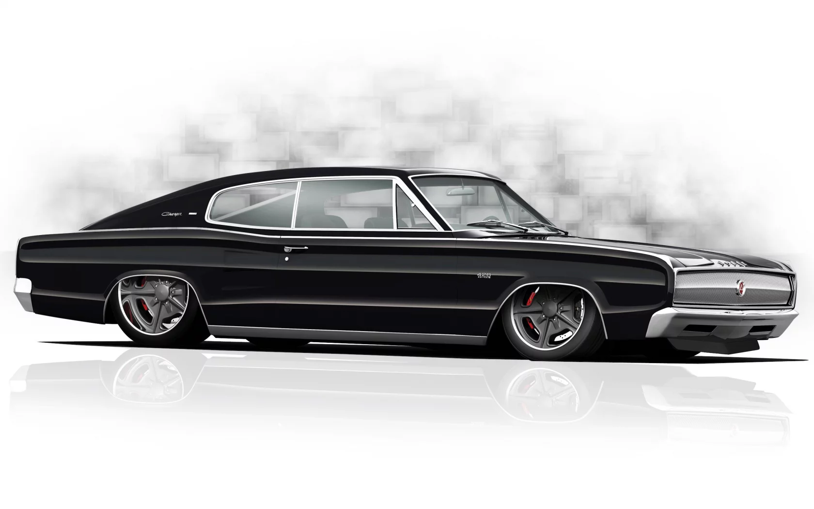 додж, muscle car, тюнинг, рисунок, Dodge charger