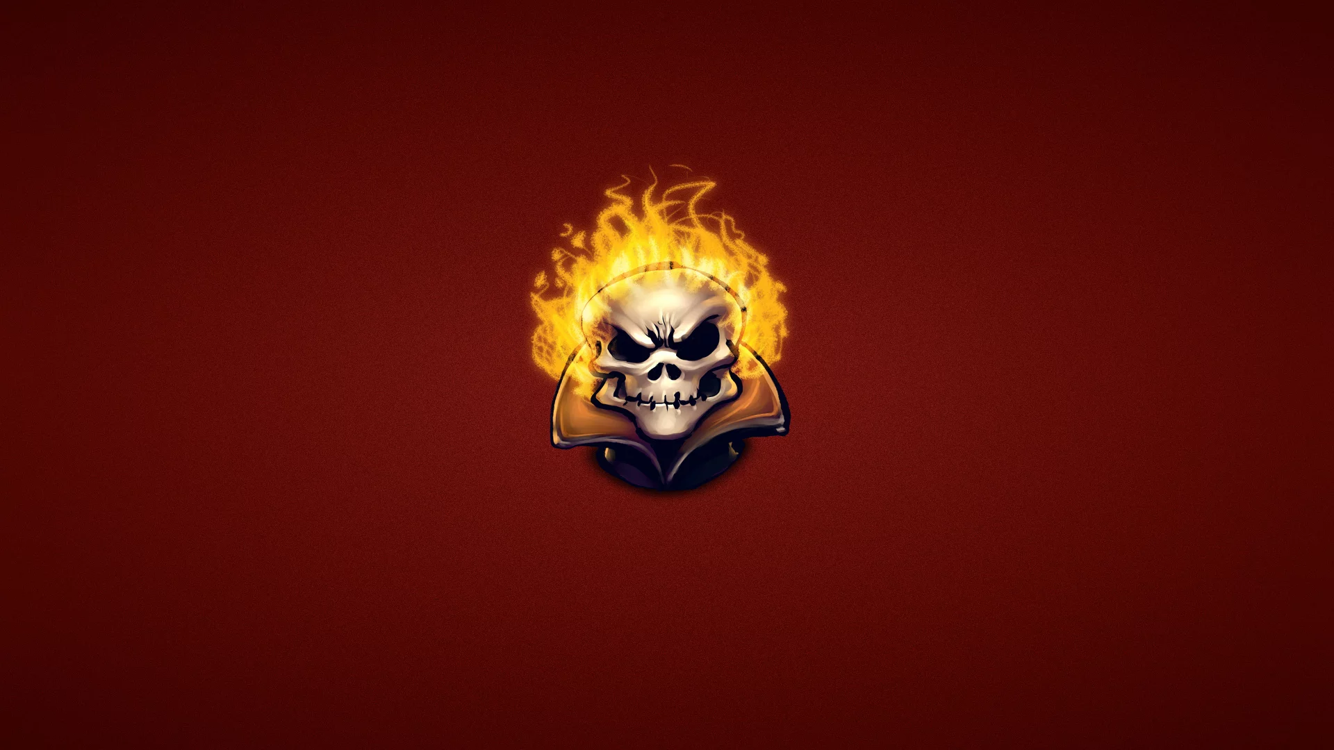 минимализм, ghost rider, Призрачный гонщик, огонь, скелет