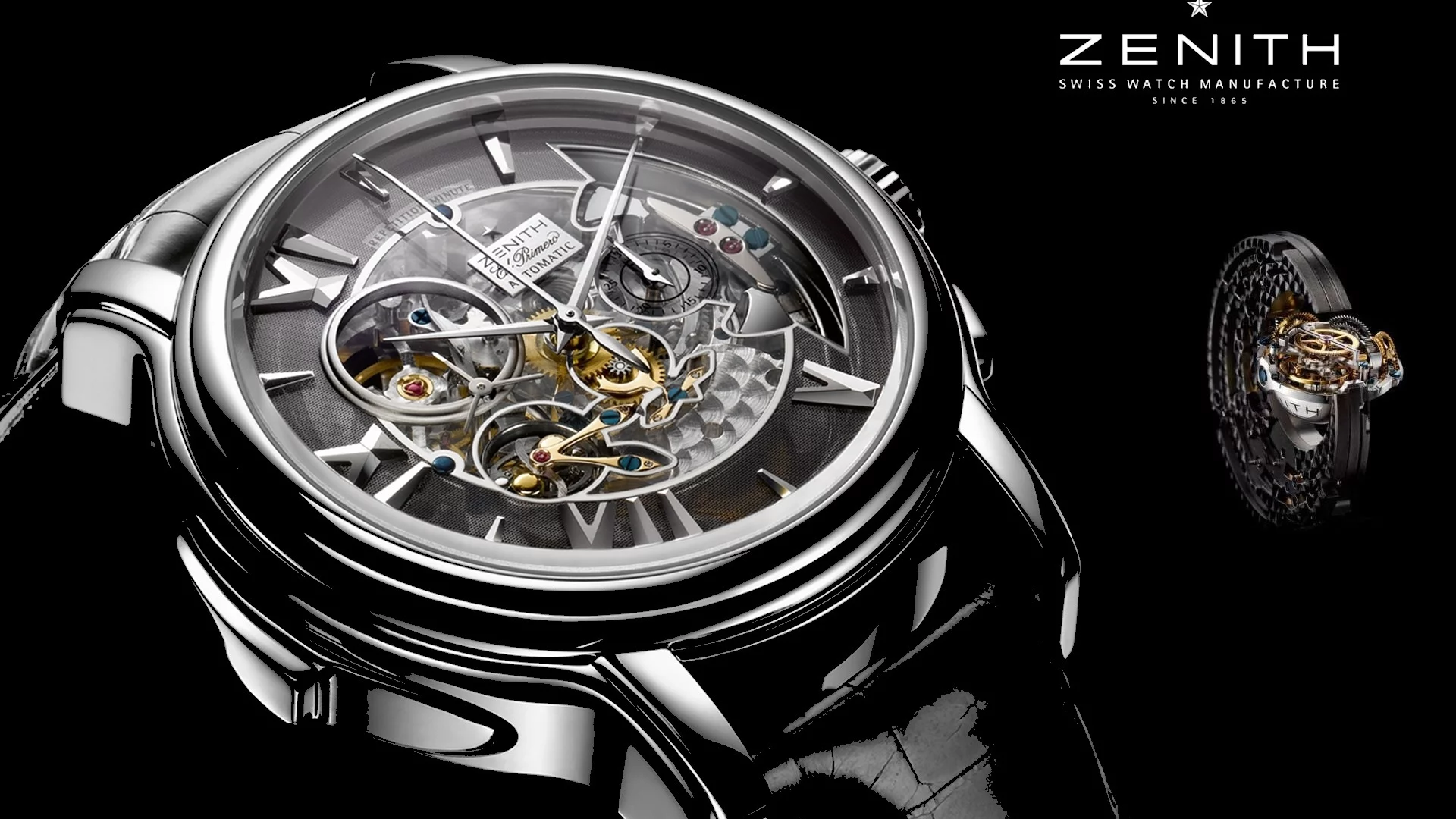 watch, Часы, zenith, black