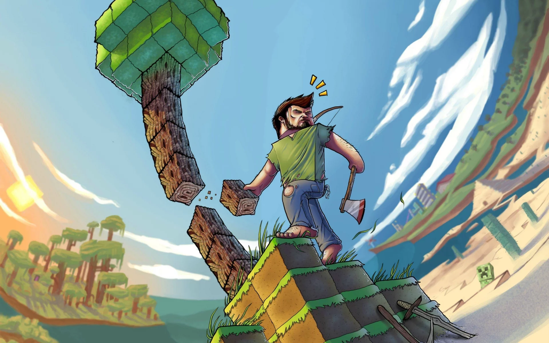 Minecraft, игра, game, пиксели, майнкрафт