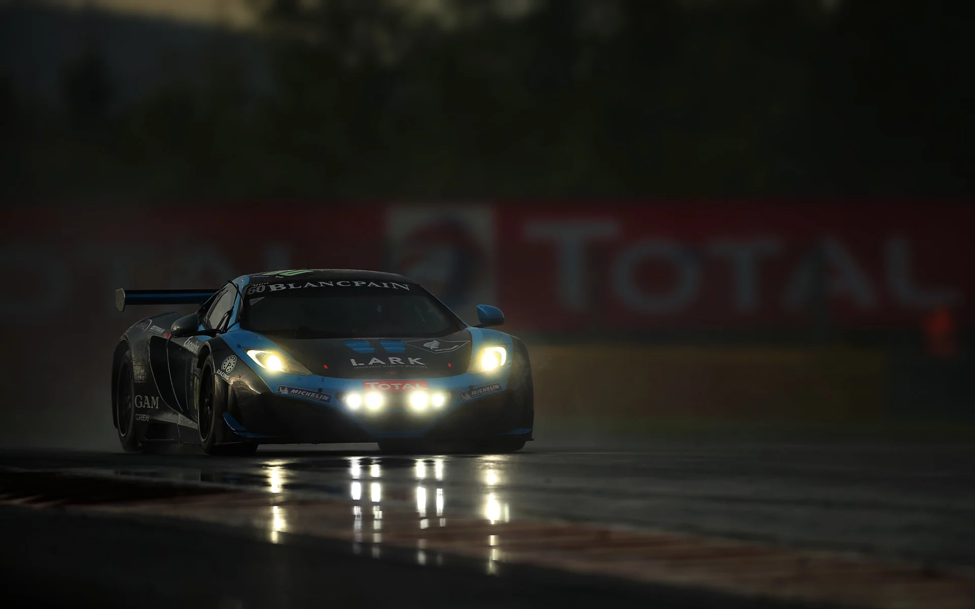 supercar, макларен, вечер, Mclaren mp4-12c, трасса, гонка