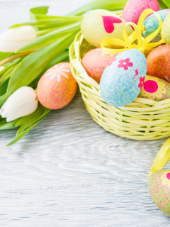 яйца, easter, пасха, тюльпаны, Цветы