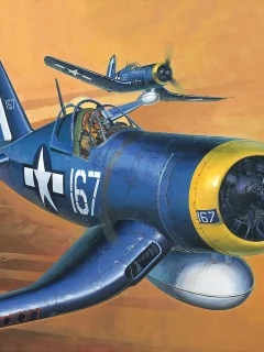 амерканский, самолет, Арт, f-4u, bird cage, corsair, палубный