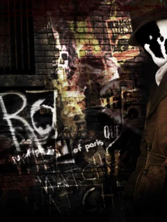 rorschach, The watchmen, суперопер, граффити, стена