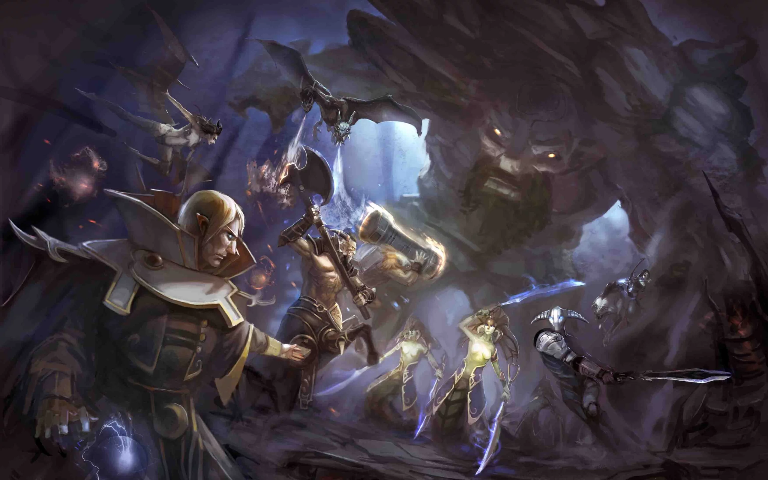 меч, молот, битва, dota 2, оружие, Арт, монстр, демоны
