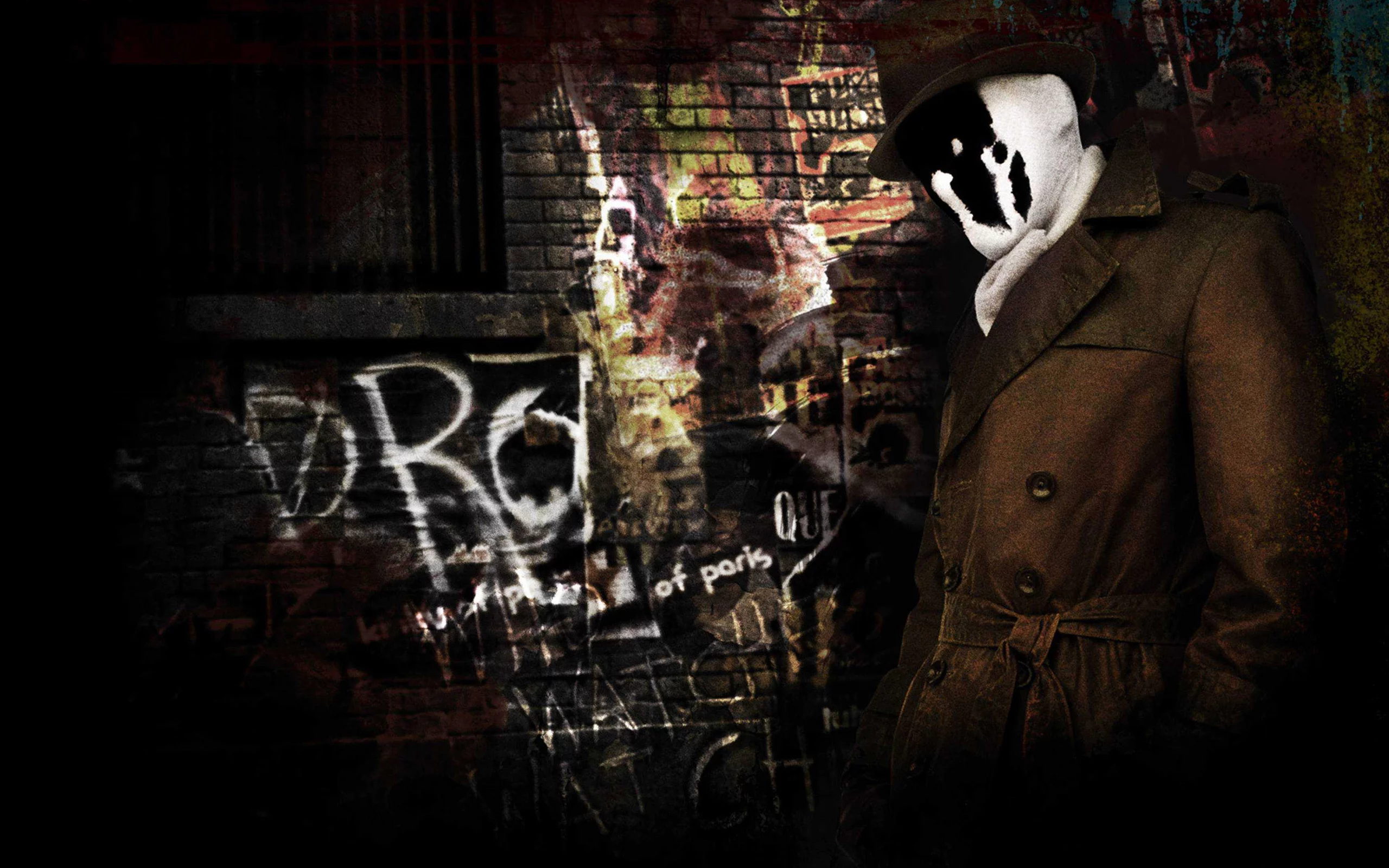 rorschach, The watchmen, суперопер, граффити, стена