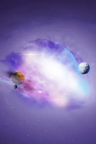 Space, арт, планеты, космос, звезды, туманность