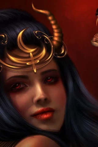 dark, девушка, art, girl, лилит, owl, fantasy, donatella drago, snake, змея, Lilith