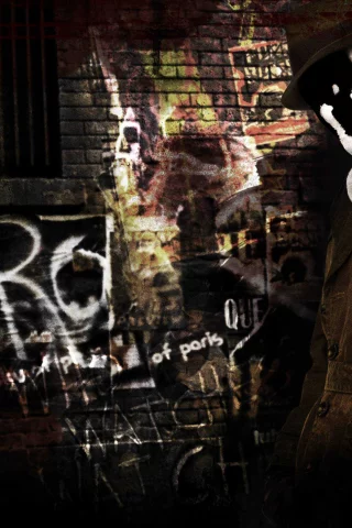 rorschach, The watchmen, суперопер, граффити, стена