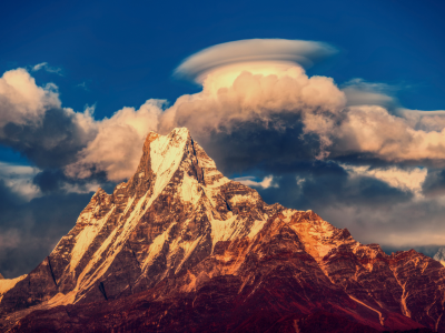 горный массив аннапурна, небо, Непал, гималаи, горы