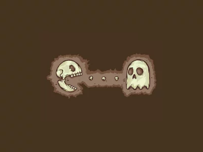 пакмен, череп, Pacman