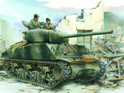 M4, вторая мировая война, танкисты, sherman, танк, шерман