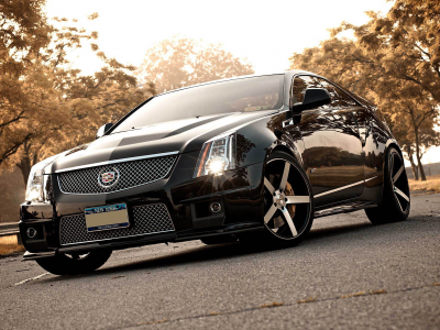 чёрный, передняя часть, Cadillac, cts-v, black, кадилак