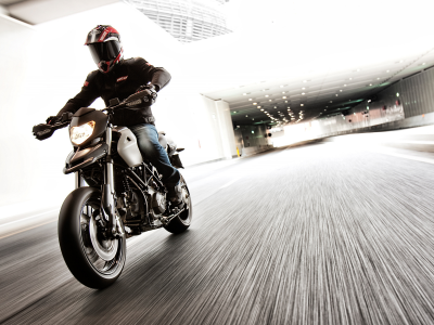 мотоциклист, город, дорога, Ducati, мотоцикл