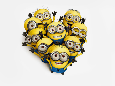 миньоны, белый фон, despicable me, Гадкий я, желтые