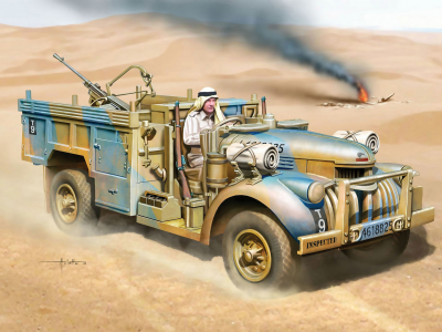 патрульный, британский, long range desert group patrol car, Арт