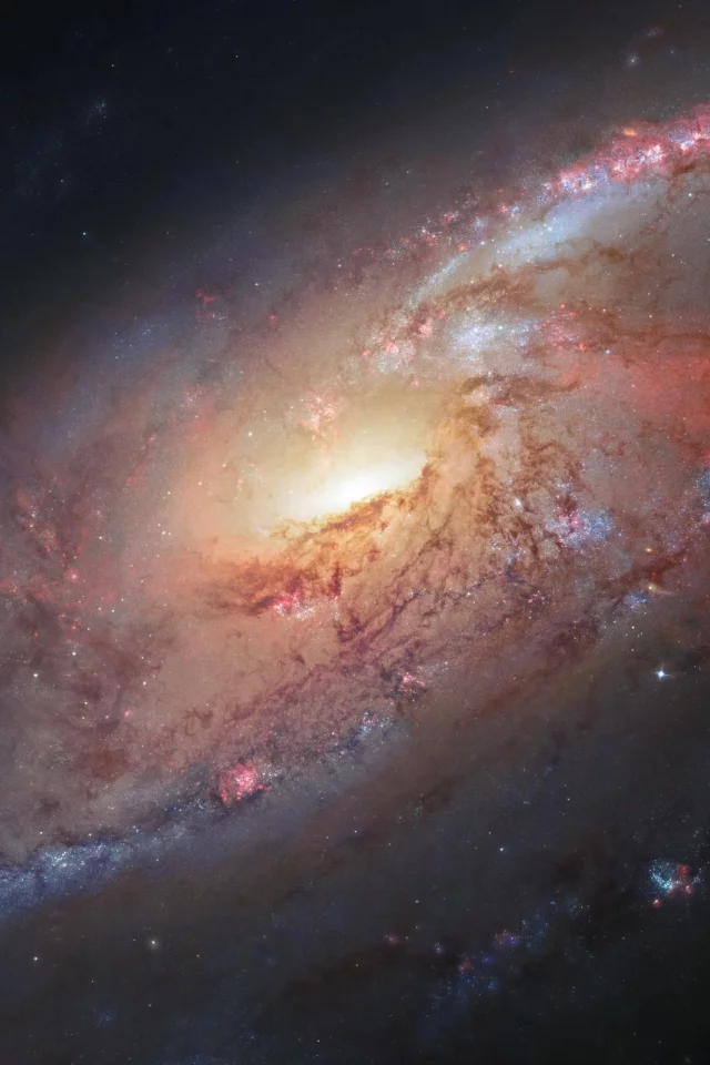 hubble space telescope, Космос, спиральная галактика, m106, звезды
