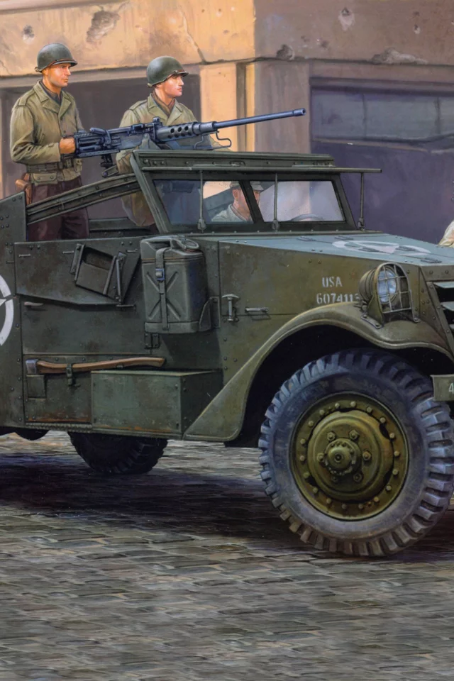 бронетранспортер, M-3 scout, обои, вторая мировая война
