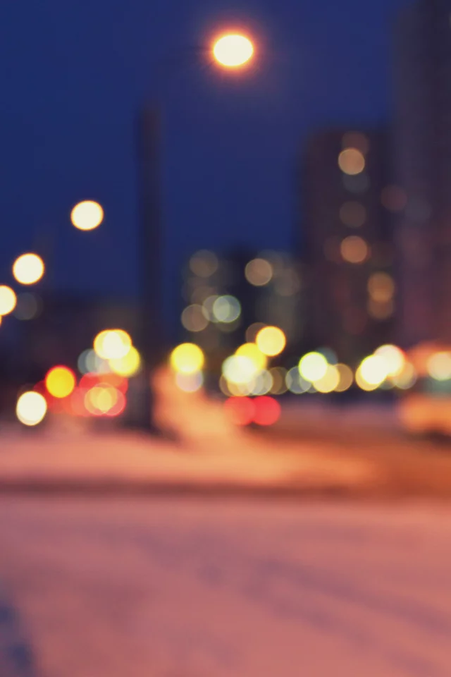 bokeh, человек, улица, город, фонари, свет, бокехи, Ночь