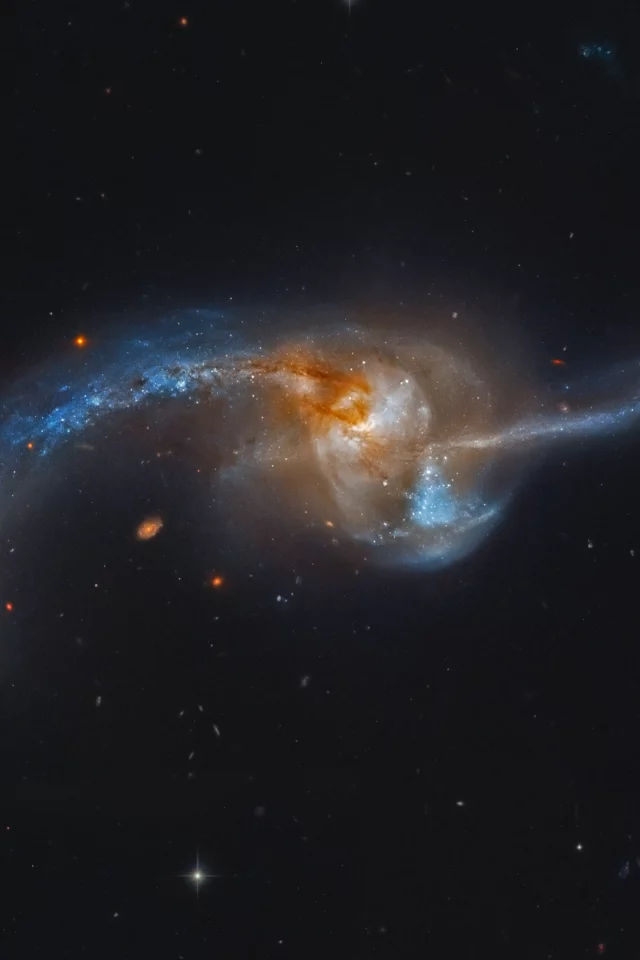 galaxy, Ngc2623, звезды, галактика, пространство