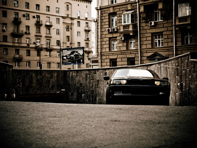 дома, здания, улица, bumer, Bmw, e38, город, бумер, семёрка