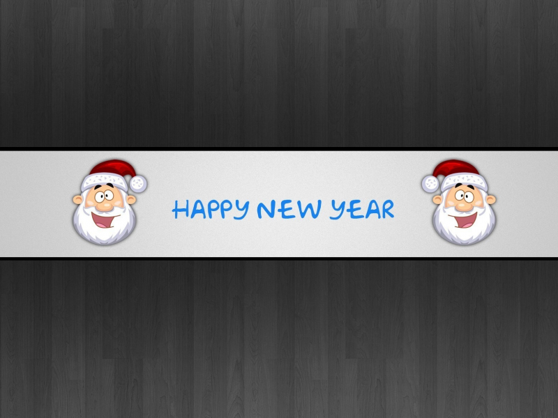 новый год, санта, Happy new year, надпись