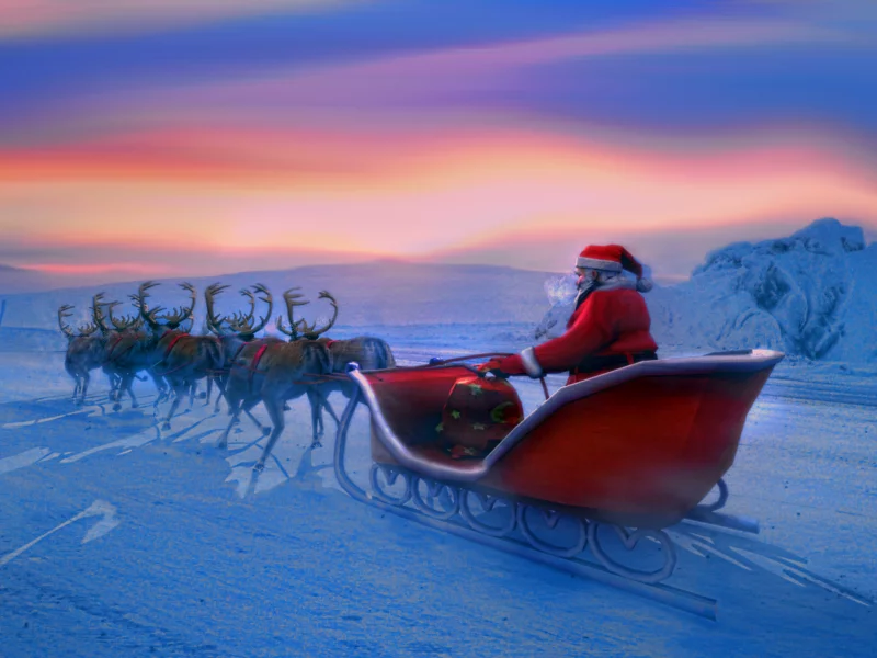 new year, зима, Дед мороз, новый год, санта клаус, олени
