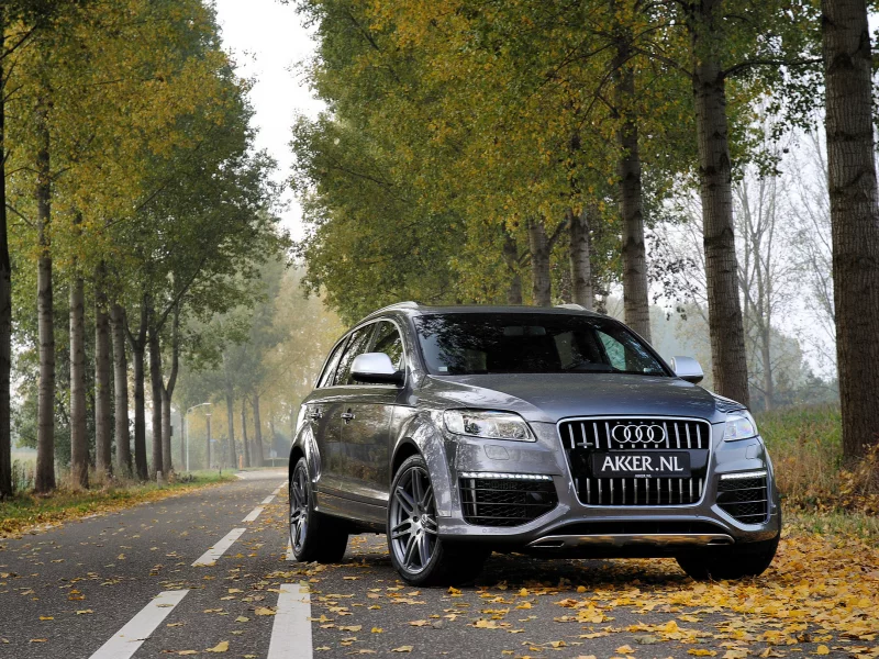 metallic, джип, grey, jeep, серый, Audi, осень, q7, ауди, металлик