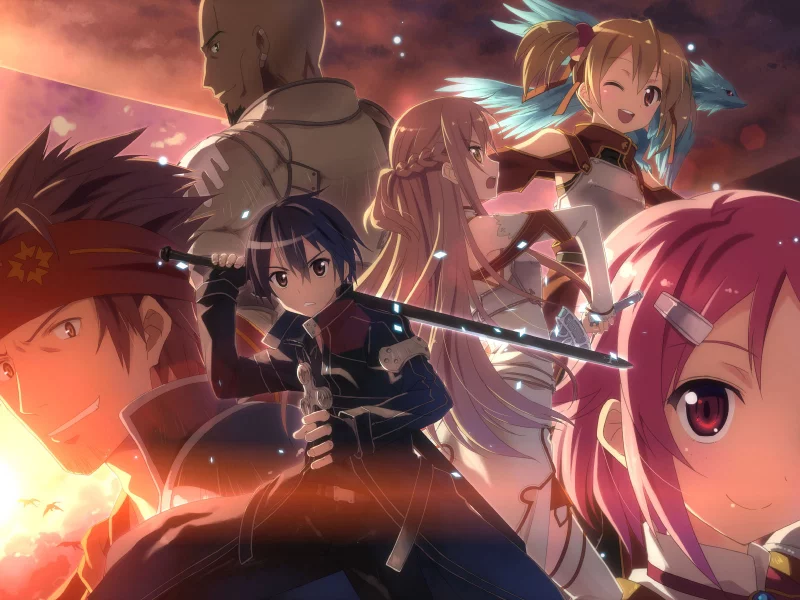 silica, agil, lisbeth, klein, yuuki asuna, yuuki tatsuy, kirito, Sword art online