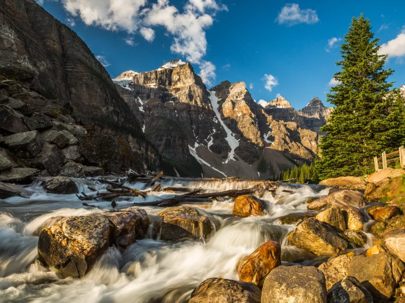 камни, Горная река, скалы, valley of the ten peaks