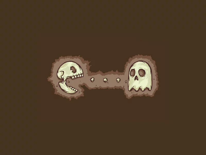 пакмен, череп, Pacman
