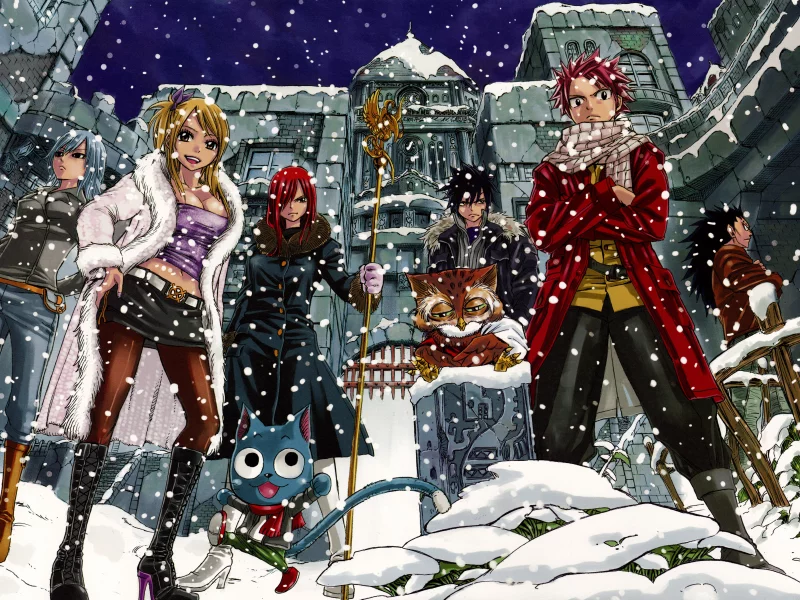 fairy tail, сказка о хвосте феи, lucy heartfilia, Арт, erza scarlet, аниме