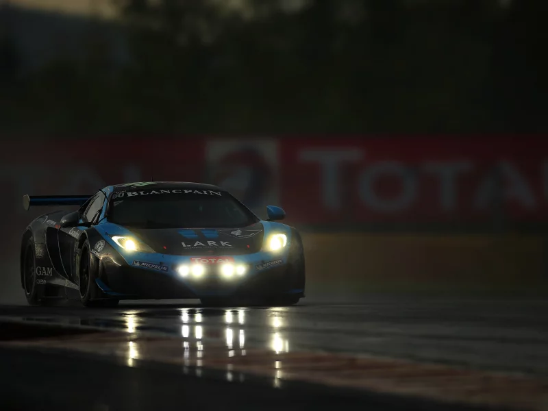supercar, макларен, вечер, Mclaren mp4-12c, трасса, гонка