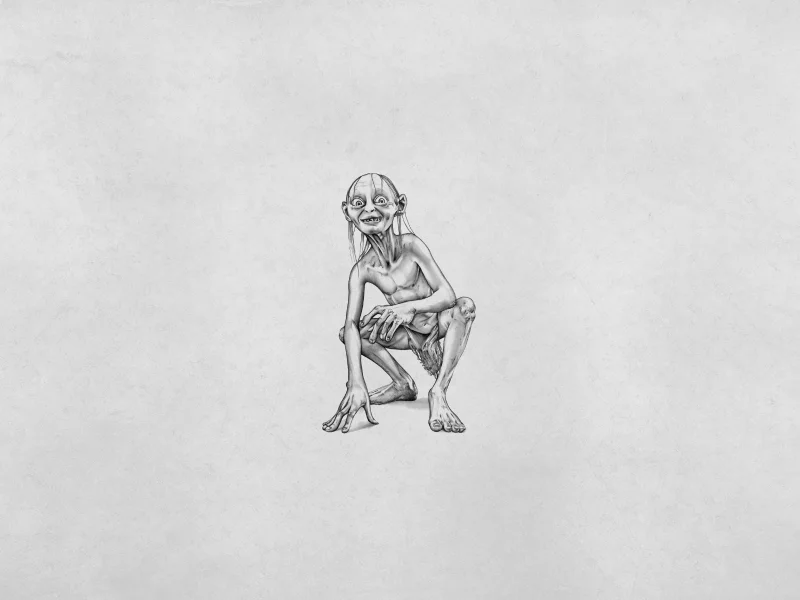 голлум, the lord of the rings, Властелин колец, gollum, минимализм