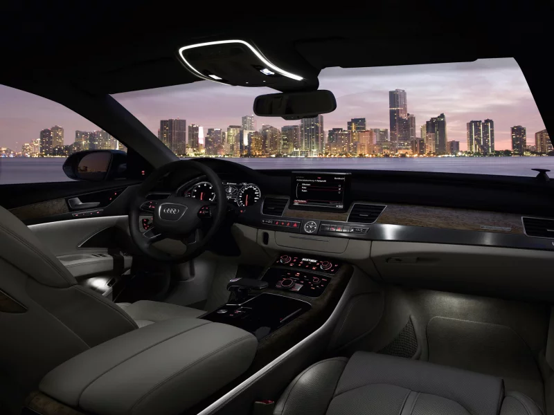 a8 2012, дерево, а8, ауди, a8, темнота, Audi, кожа, салон, город