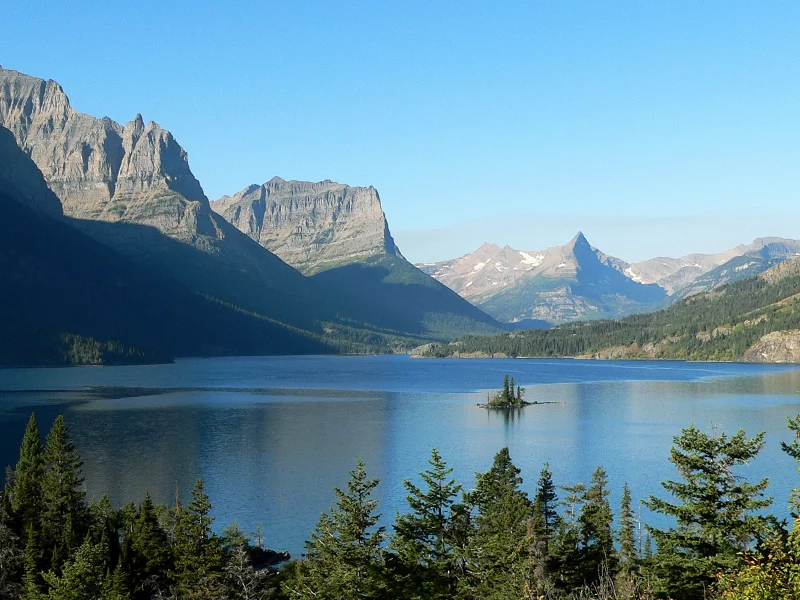 сша, St mary lake, национальный, озеро, парк, святая мария