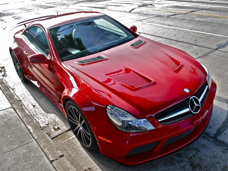 black series, красный, benz, sl65, тюнинг, спорткар, Mercedes