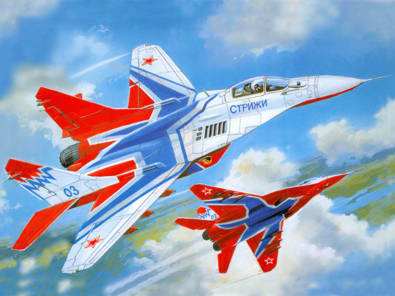 российский, советский, самолет, Арт, миг-29, mig-29