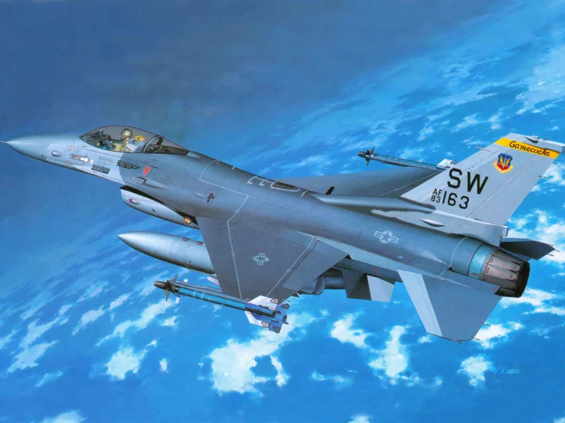 general dynamics, f-16 файтинг фалкон, f-16 fighting falcon, Самолет