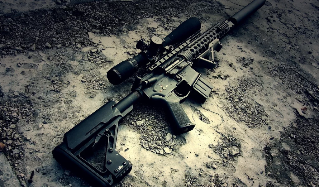 m16, scope, Weapon