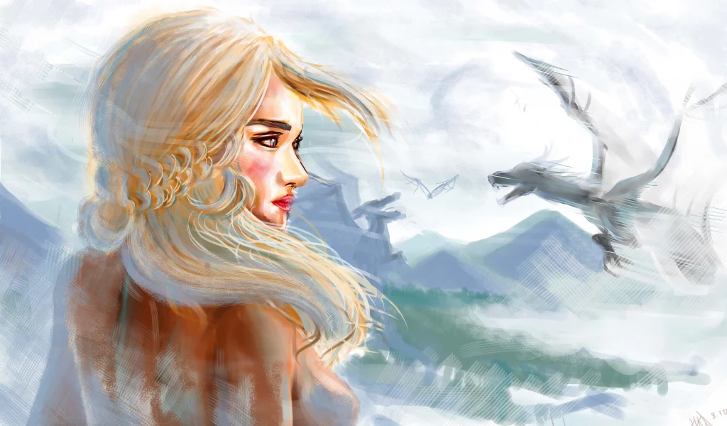 emilia clarke, живопись, игры престолов, Daenerys targaryen, game of thrones