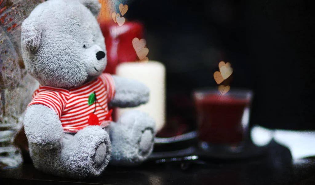 teddy, сердечки, любовь, свечи, Мило, мишка