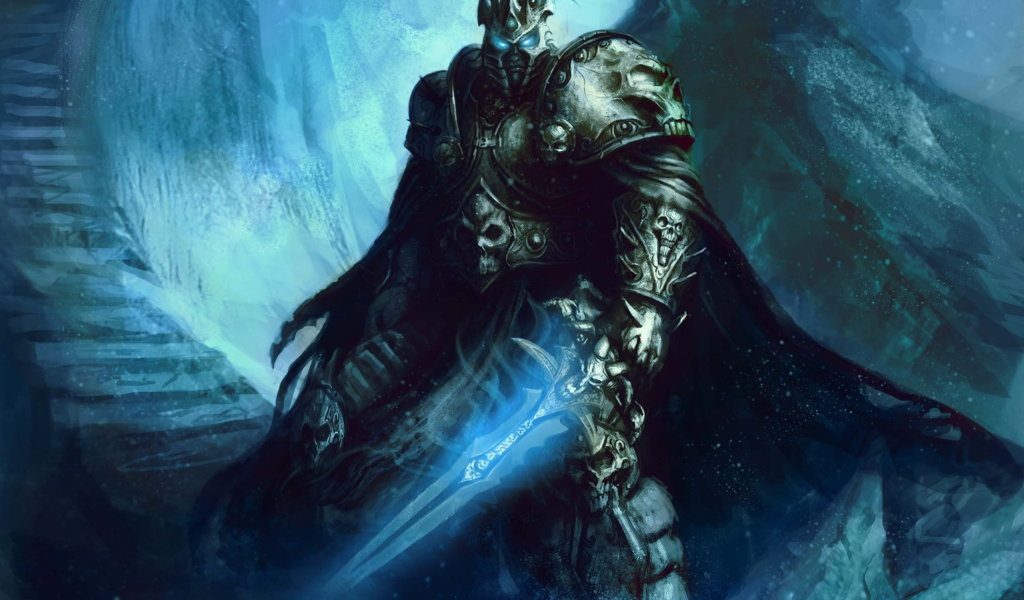 меч, arthas, броня, World of warcraft, fanart, шлем, wow, ступени, lich king