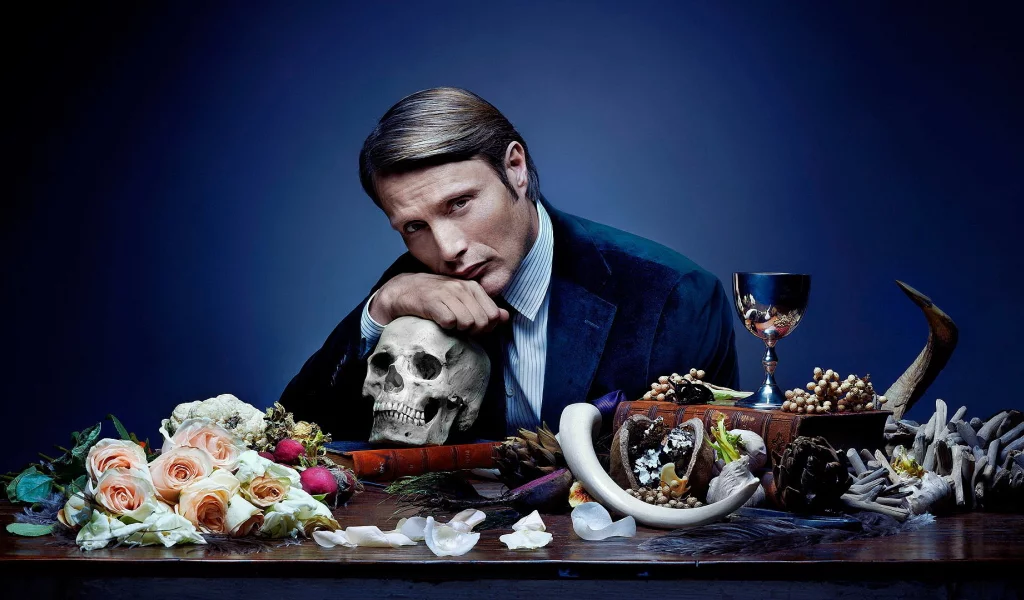 мадс миккельсен, мужчина, актёр, череп, взгляд, mads mikkelsen
